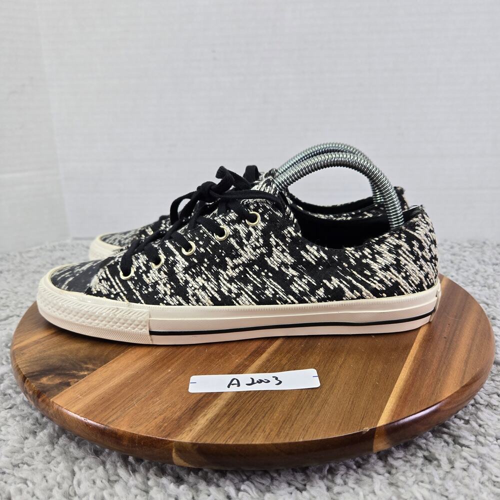 Converse Womens 9 CTAS All Star Ox Gemma Low Black White Oreo Y2K Daily Sneakers